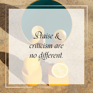 Praise & criticism are no different.